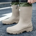thumbnail image 1 of LIJCC Mens Rain Boots Stylish Mid-Tube Water Boots Waterproof PVC Rubber Boots Outdoor Mud Boots Comfort Lightweight Mid-Calf Gardening Fishing Shoes, 1 of 8