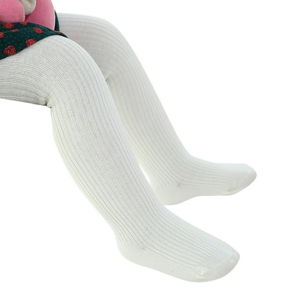 LIJCC Newborn Toddler Baby Girls Cotton Thick Warm Full Leggings Warm Slim Pants Thickened Autumn Winter Skinny Pants Pantyhose(White,2-4 Years)