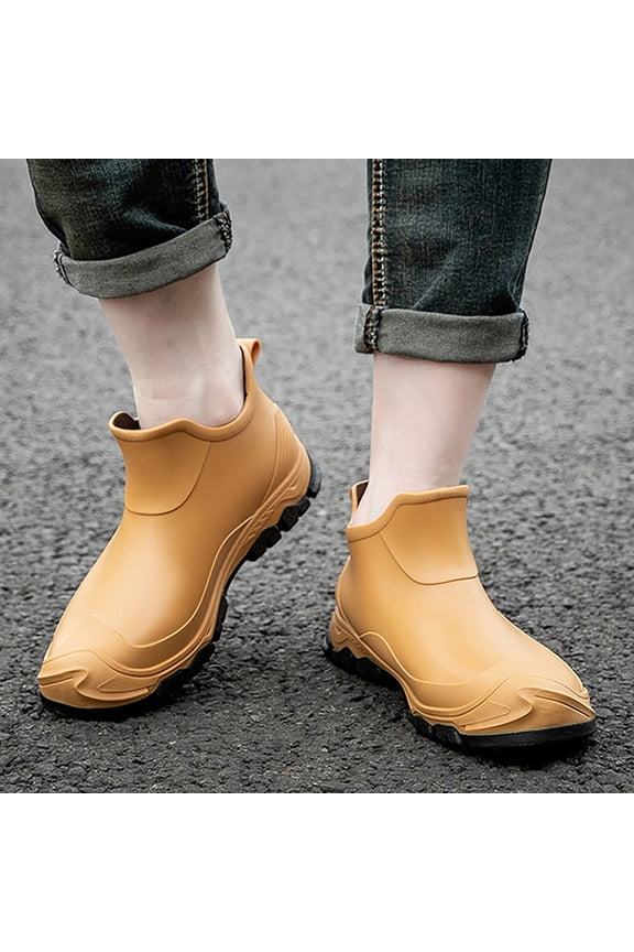 Non Slip Work Shoes Water & Oil Resistant Food Service Shoes Men Slip-On Chef Footwear for Restaurant Hospital Fishing Boot Comfortable Garden Work Boating Camping Shoes