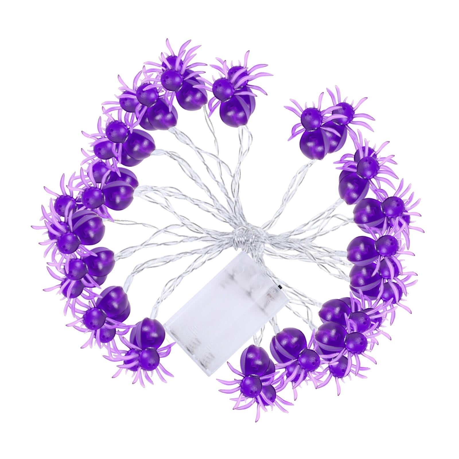 LIJCC Purple Spider String Lights Halloween String Lights 10Ft 20 LEDs ...