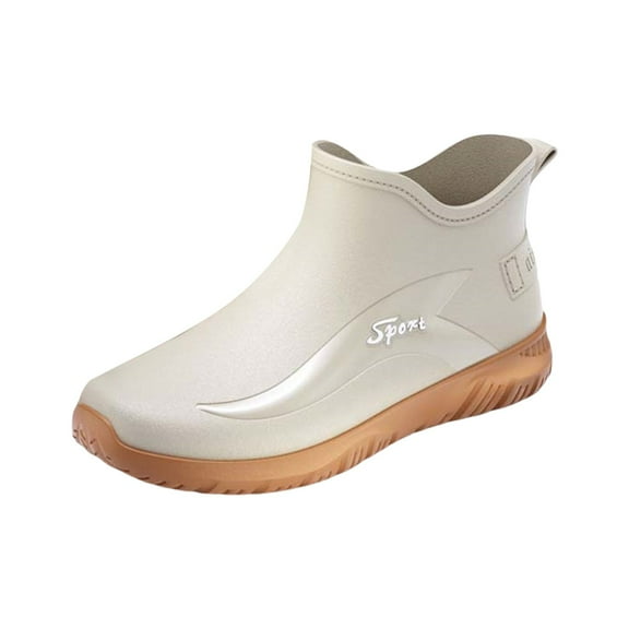 LIJCC Rain Boots for Women and Men,Unisex Ankle Rain Shoes Anti-Slipping Rainboots with Comfortable Lightweight Garden Rubber Rain Boot and Outdoor Work Shoes,Water Proof Fishing Boots