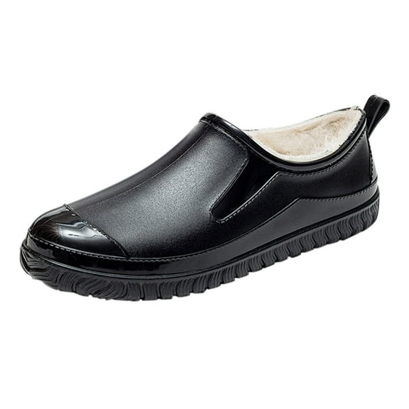 LIJCC Short Rain Boots for Women and Men, Lightweight Water Proof Garden Boots, Anti-Slip Womens Rain Boots, Stylish Mid Heel rubber Ankle Booties with Comfy Insoles for Outdoor