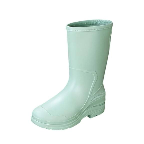 LIJCC Short Rain Boots for Womens Ankle Rainboot Slip on Garden Boot Ladies Rubber Outside Work with Comfort for Yard Outdoor Work