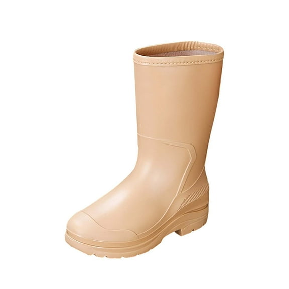 LIJCC Short Rain Boots for Womens Ankle Rainboot Slip on Garden Boot Ladies Rubber Outside Work with Comfort for Yard Outdoor Work