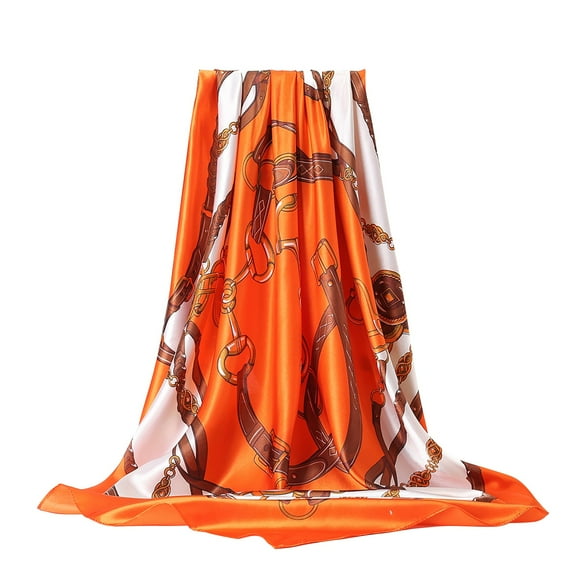 LIJCC Silk Scarf Women Silk Scarf Large Square Satin Headscarf Headdress Feeling Hair Wrapping Knitted Scarf Neck Warmer Scarf