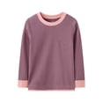 thumbnail image 1 of LIJCC Thermal Tops for Boys Girls Warm Underwear Long Sleeve Undershirts Baselayer Toddlers Crewneck Slim Fit Top(Purple,5-6 Years), 1 of 4
