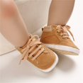 thumbnail image 1 of LIJCC Toddler Baby Boys Girls High Top Canvas Lace Up Sneakers Soft Soles Anti Skid Infant Ankle Slip On Lightweight Shoes Prewalker First Walking Crib Comfotable Shoes, 1 of 3