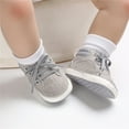thumbnail image 1 of LIJCC Toddler Baby Boys Girls High Top Canvas Lace Up Sneakers Soft Soles Anti Skid Infant Ankle Slip On Lightweight Shoes Prewalker First Walking Crib Comfotable Shoes, 1 of 3
