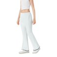 thumbnail image 1 of LIJCC Toddler Girl Flare Pants Slim Fit Trendy Trouser Yoga Clothes Fleece Lined Warm Plain Elastic Waist Bell Bottoms Leggings Wide Leg Pants, 1 of 9