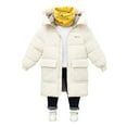 thumbnail image 1 of LIJCC Toddler Girls Long Puffer Jacket Outwear with Hood Kids Thicken Padded Down Coat Water-Resistant Quilted Insulated Winter Coat Winter Puffer Coat, 1 of 6