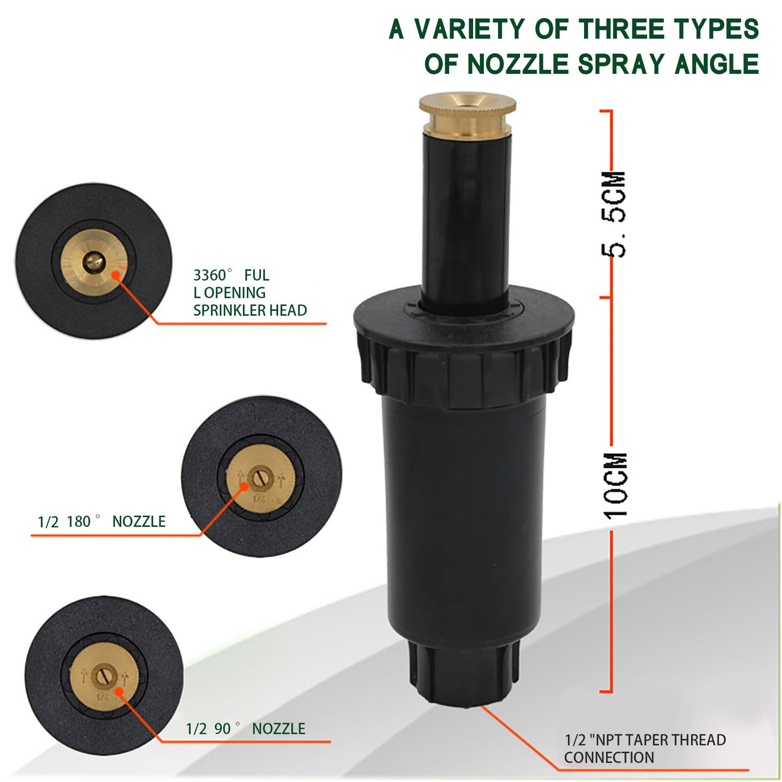 LIJCC Underground Automatic Retractable Lawn Sprinkler Head,Spray