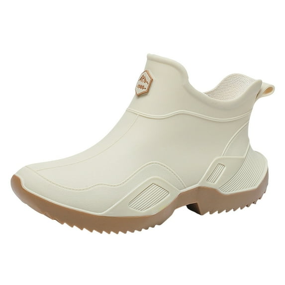 LIJCC Unisex Rain Boots Water Shoes Couples' Same Style Low Top Rubber Shoes Casual Fashion Outdoor Work Fishing Car Wash Kitchen Non Slip Overshoes Rain Boots
