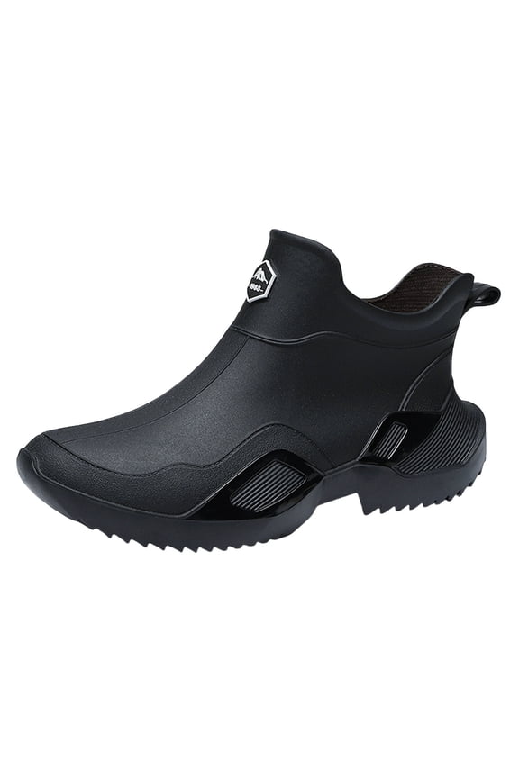 Unisex Rain Boots Water Shoes Couples' Same Style Low Top Rubber Shoes Casual Fashion Outdoor Work Fishing Car Wash Kitchen Non Slip Overshoes Rain Boots