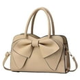 thumbnail image 1 of LIJCC Women Office Elegant Large Capacity Tote Solid Color Sweet Vegan Leather Cute Bow Purse Handbag Top Handle Elegant Crossbody Satchel Purses Satchels, 1 of 3