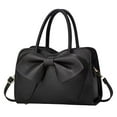 thumbnail image 1 of LIJCC Women Office Elegant Large Capacity Tote Solid Color Sweet Vegan Leather Cute Bow Purse Handbag Top Handle Elegant Crossbody Satchel Purses Satchels, 1 of 3