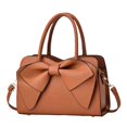 thumbnail image 1 of LIJCC Women Office Elegant Large Capacity Tote Solid Color Sweet Vegan Leather Cute Bow Purse Handbag Top Handle Elegant Crossbody Satchel Purses Satchels, 1 of 3