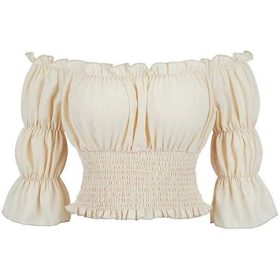 LIJCC Women'S Renaissance Cropped Top Cropped Shirt Women'S Solid Color Navel Top Short Backing Shirt Ladies Tops Womens Tops Dressy Casual