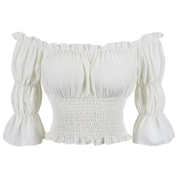 LIJCC Women'S Renaissance Cropped Top Cropped Shirt Women'S Solid Color Navel Top Short Backing Shirt Ladies Tops Womens Tops Dressy Casual