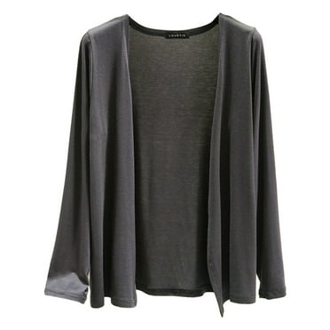 LIJCC Women'S Spring and Summer Cardigan Women'S Thin Air Conditioning Shirt Women'S Solid Color Spring and Summer New Cardigan Female Thin Long Sleeved Shawl Versatile Small Jacket Cotton