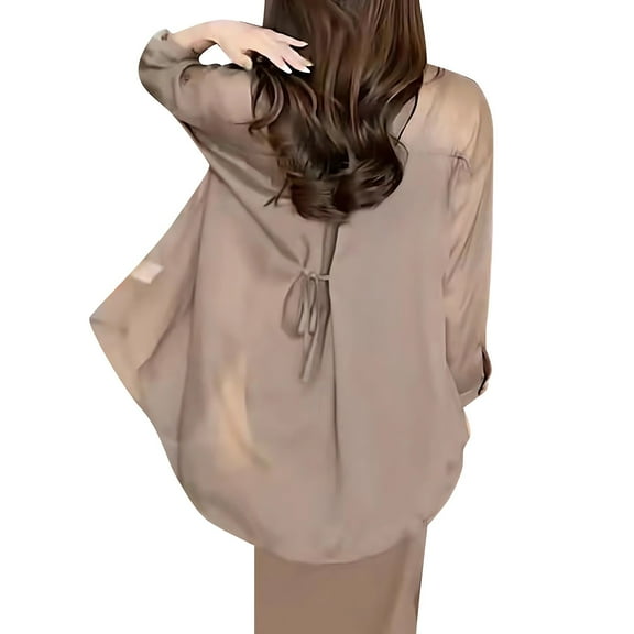 LIJCC Women'S Sun Protection Shirt Chiffon Shirt Long Sleeve Top Summer Chiffon Shirt Sun Chiffon Blouse Lightweight 2024 New Summer Long Sleeve Blocking Shirts