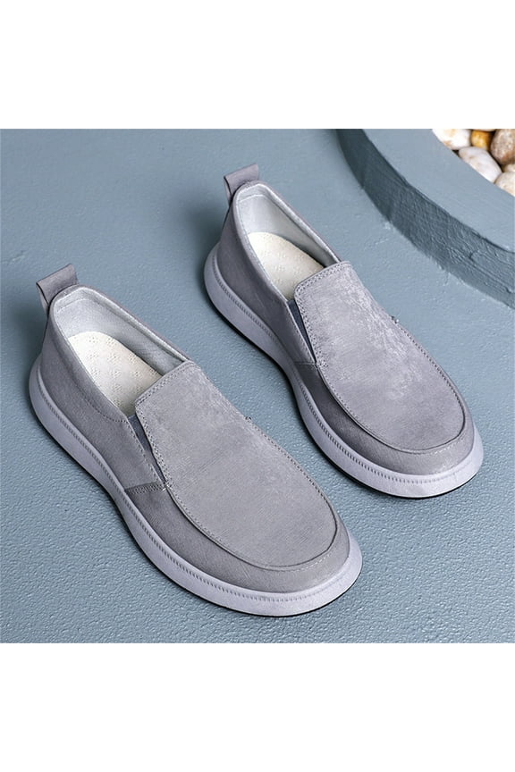 Women's Low-Top Hands Free Slip Ons Fashion Loafers Sneakers Casual Canvas Sneakers Boat Shoes Comfortable Flats Breathable Padded Insole Slip on Sneakers