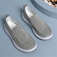 thumbnail image 1 of LIJCC Women's Low-Top Hands Free Slip Ons Fashion Loafers Sneakers Casual Canvas Sneakers Boat Shoes Comfortable Flats Breathable Padded Insole Slip on Sneakers, 1 of 4
