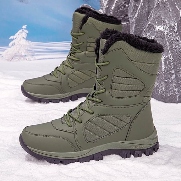 LIJCC Women's Winter Light Warm Insulated Comfy Non-Slip Platform Mid-calf Boots Waterproof High Top Snow Boots Outdoor Cold Weather Outdoor Boots