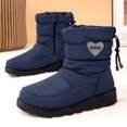 thumbnail image 1 of LIJCC Womens Warm Fur Lining Comfortable Booties Round Toe Slip-On Winter Snow Boots Non Slip Waterproof Mid Calf Boots with Zipper Outdoor Shoes, 1 of 8