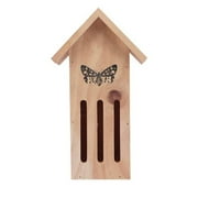 LIJCC Wooden Insect House Butterfly House Insect Hotel for Butterflies Bees and Ladybugs Bee House Bird House Garden Bird House