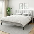 thumbnail image 1 of Lijimei King Size Bed Frame, Upholstered Headboard, Solid Wooden Slats, No Noise, No Box Springs Required, Easy to assemble, Light grey, 1 of 7