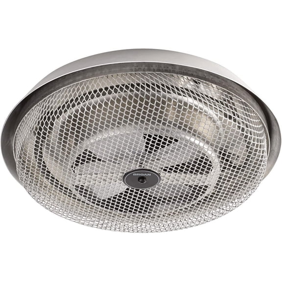 LIKAFU 157 Low-Profile 1250W Fan-Forced Ceiling Heater for Bathroom, Kitchen, Home - Satin Aluminum