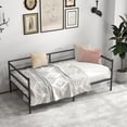 thumbnail image 1 of LIKAFU Twin Daybed Frame, Heavy-Duty Steel Sofa Bed, Platform Mattress Foundation, Multifunctional Day Bed for Living & Guest Room, 1 of 9