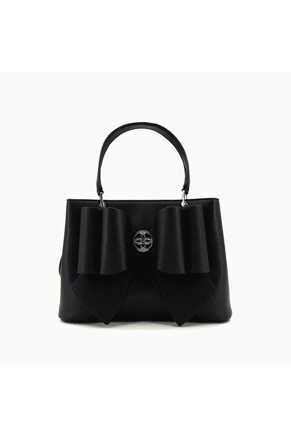 Jesse Fall Bow Vegan Crossbody Bag - Black