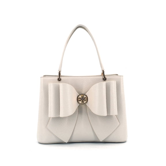 LIKE DREAMS Jesse Fall Bow Vegan Crossbody Bag - Cream
