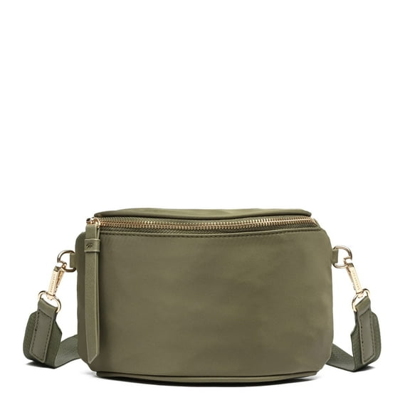 LIKE DREAMS Women's Small Lightweight Nylon Fanny Pack Detachable Pouch Crossbody Bag, Olive
