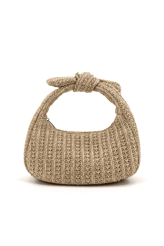 Women's Aimee Mini Straw Top Handle Bag, Tan