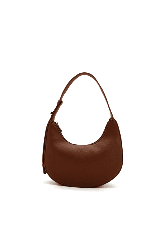 Women's Vegan Leather Adjustable Lock Zarina Shoulder Bag, Cognac