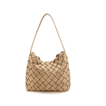 thumbnail image 1 of Like Dreams Women's Vegan Leather Woven Tote Bag, Beige, 1 of 5