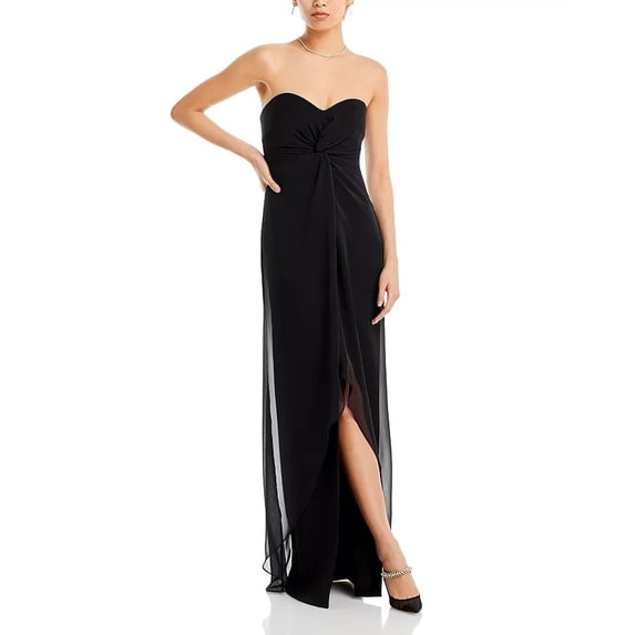 LIKELY Rimes Strapless Twist Front Gown Women's 4 Black Center Front ...