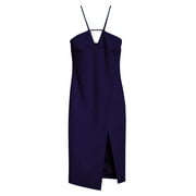 LIKELY Women Dress Illy Navy Blue Sexy Cut Out Chest Sheath Ladies