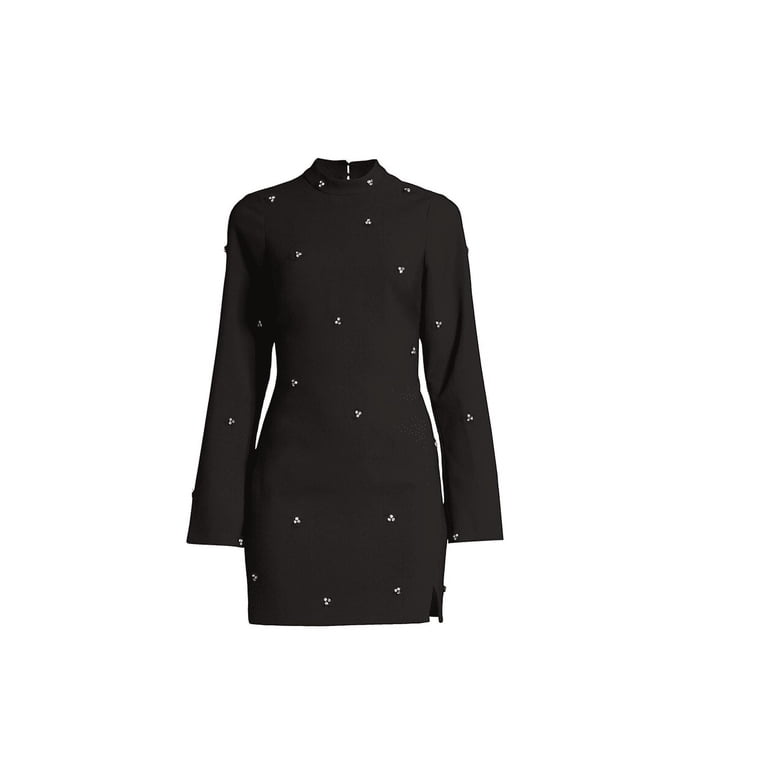 LIKELY Women's Phillips Solid Black Embellished Mini Cocktail Dress