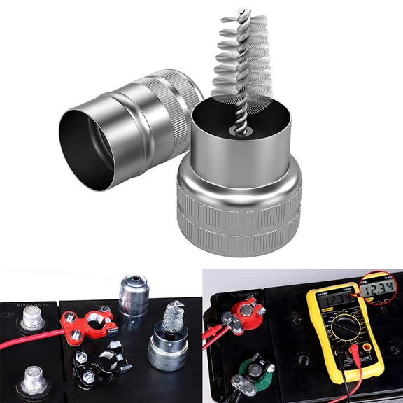 LIKEM CAR Battery Terminal Post Cable Cleaner Brush Hand Tool Dirt Corrosion Clean