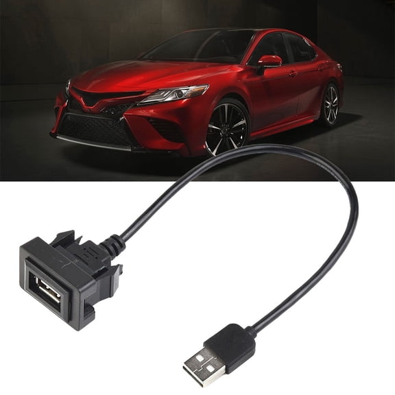 LIKEM Car Dash Flush Mount USB Port Panel Extension Cable Adapter for Toyota Vios
