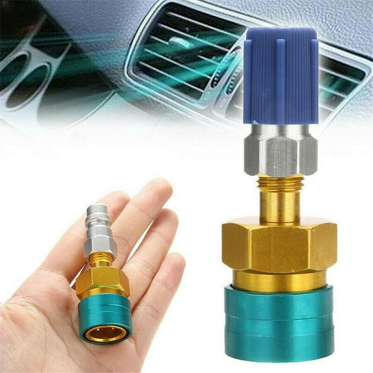 R1234YF Low Side Quick Coupler，R1234YF to R134A AC Charging Hose Adapter  Fitting Connector for Car Air-Conditioning 