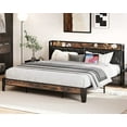 LIKIMIO King Size HeavyDuty Platform Bed Frame with Black Storage