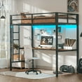 LIKIMIO Loft Bed with Desk for Adults & Teens, Twin Size, with Power