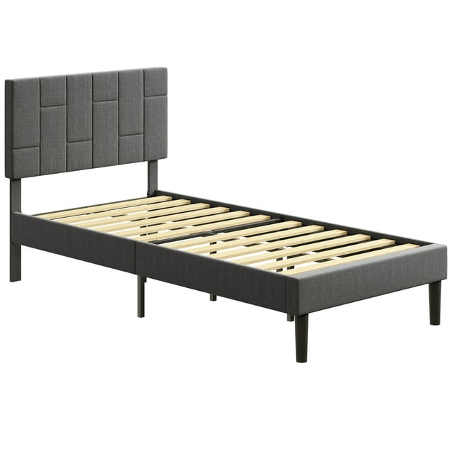 LIKIMIO Bed Frame with Upholstered Headboard