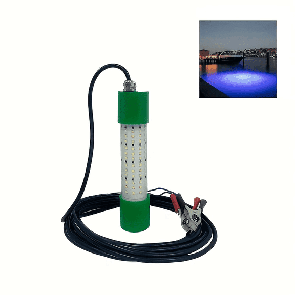 LIKSEA Brand Fishing Light Underwater 12V 100W 12000LM Blue Led Submersible Night Boat