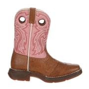 Durango  Lil Rebel  Little Kids Western Boot, Tan And Pink, Size 3ME