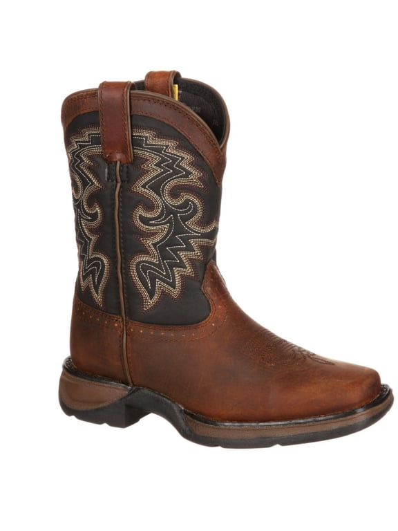 Lil' Rebel™by Durango® Toddler Western Boot, Tan Black, Size 7.5(M)